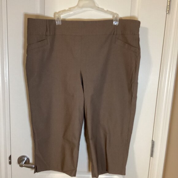 Penningtons Witty is Pretty Womens Capris Cropped Pants Stretch Pull-On Size 22 - Picture 1 of 9